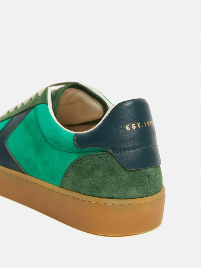 Jigsaw Portland Vintage Classic Trainer Green Women Trainers