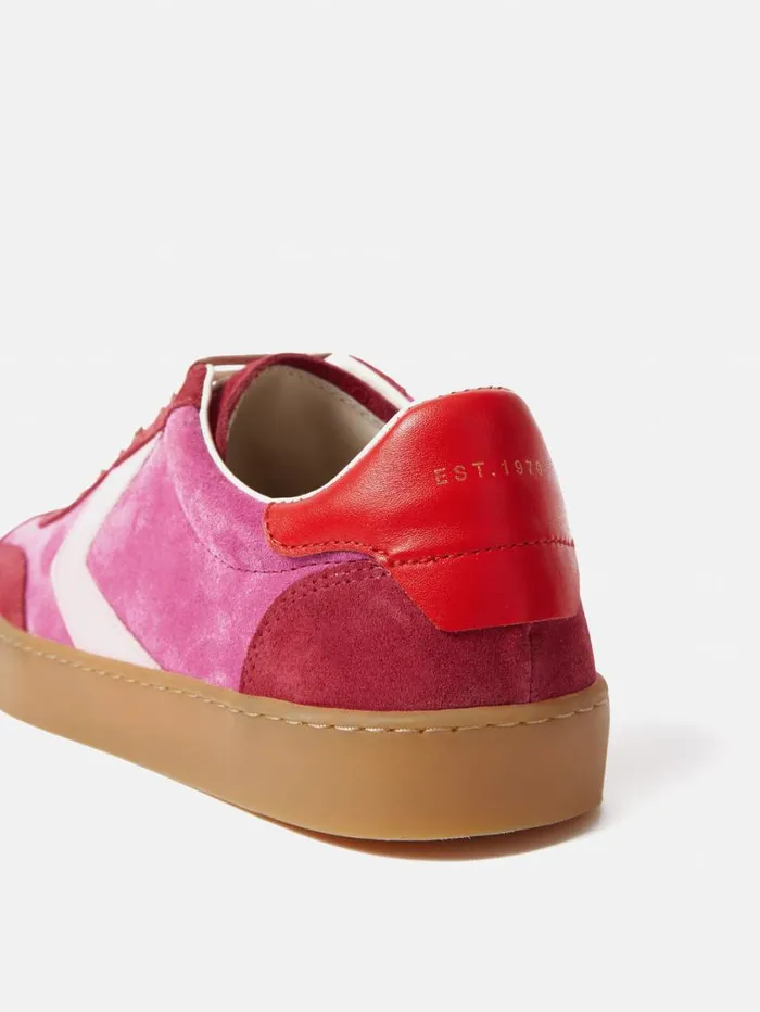 Jigsaw Portland Vintage Classic Trainer Pink Women Flats