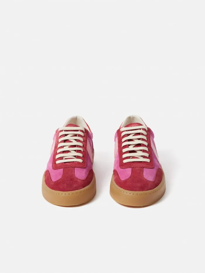 Jigsaw Portland Vintage Classic Trainer Pink Women Flats