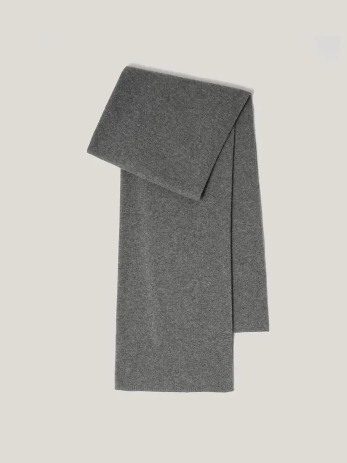 Jigsaw Pure Cashmere Blanket Scarf Mid Grey Women Ponchos and Scarves
