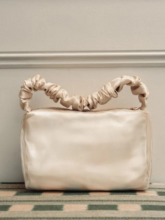 Jigsaw Ruched Organza Mini Bag Cream Women Bags