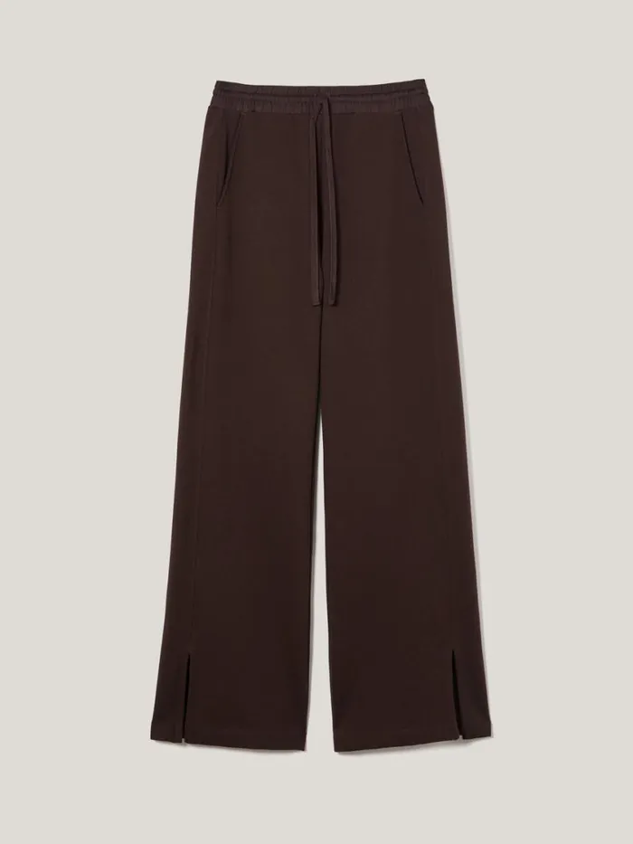 Jigsaw Satin Waistband Jersey Joggers Chocolate Women Pyjamas and Loungewear