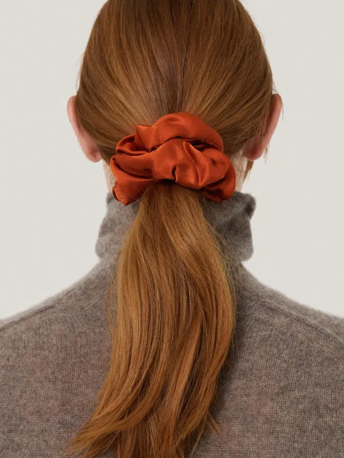 Jigsaw Silk Scrunchie Copper Women Pyjamas and Loungewear
