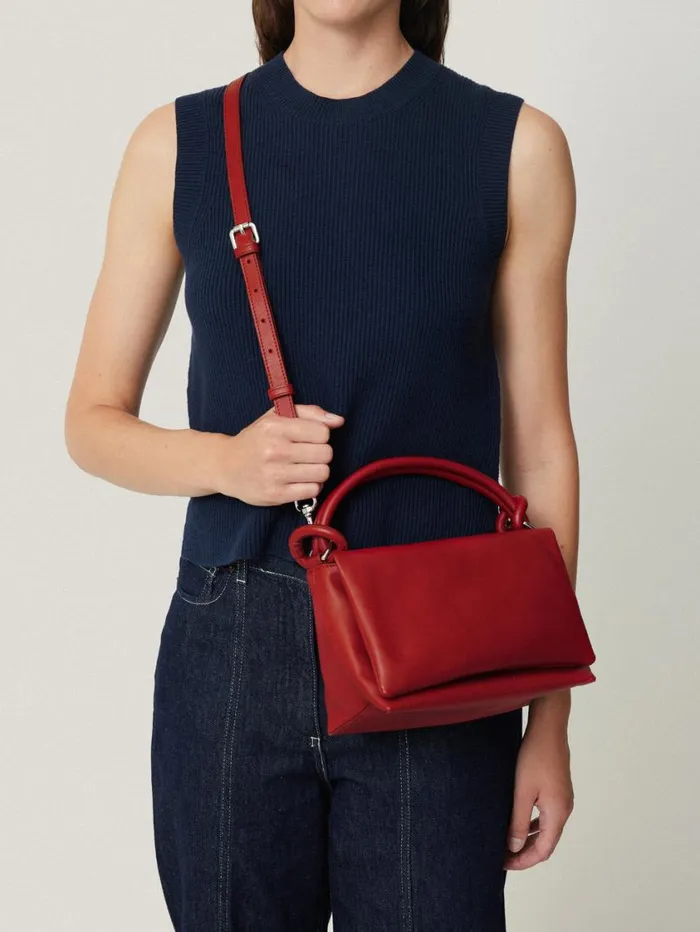 Jigsaw Soft Padded Crossbody Red Women Bags