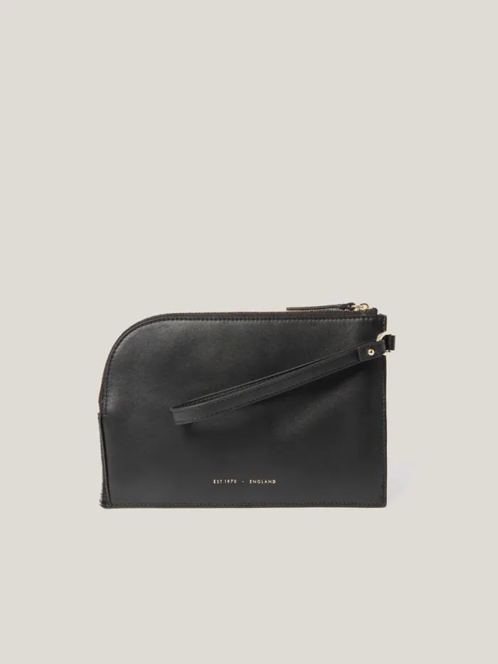 Jigsaw Sophia Calf Hair Pouch Black Women Party