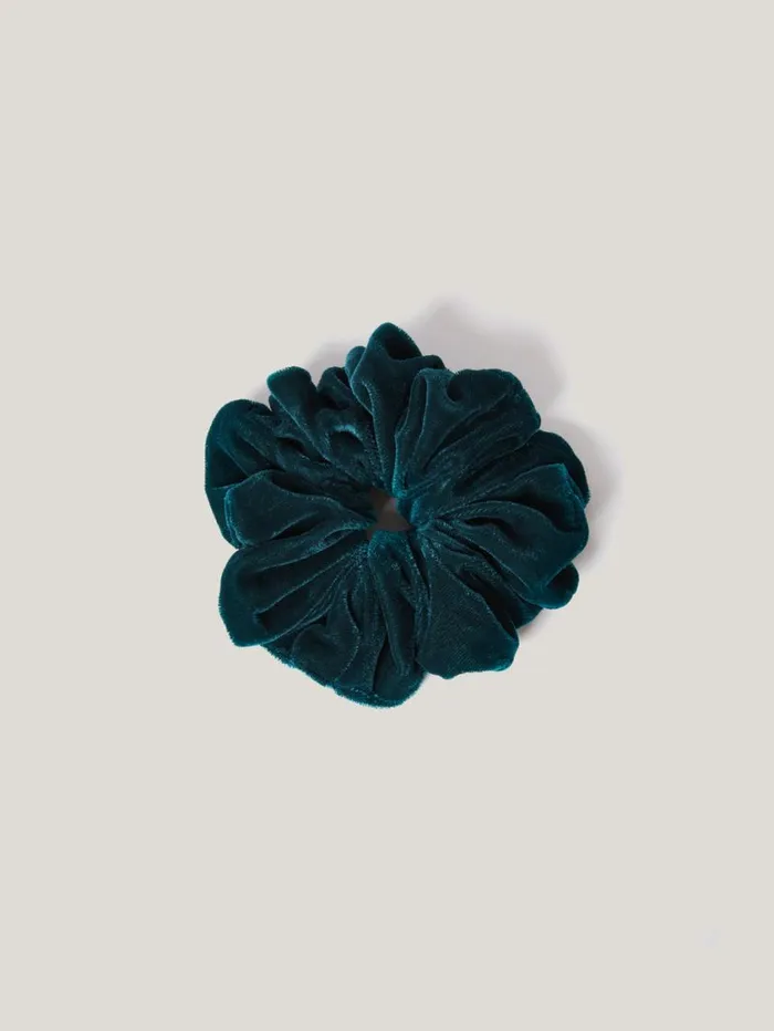 Jigsaw Velvet Scrunchie Green Women Pyjamas and Loungewear