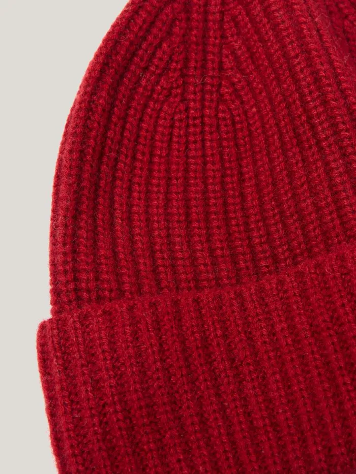Jigsaw Wool Cashmere Blend Beanie Red Women Knitwear and Cashmere