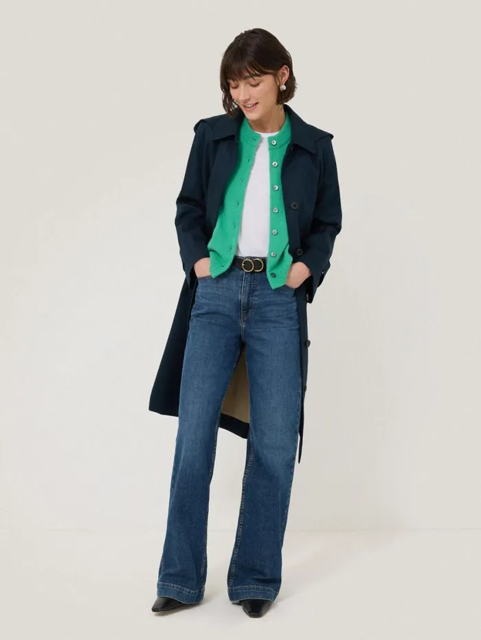 Jigsaw Wool Cashmere Blend Waistcoat Green Women Knitwear and Cashmere