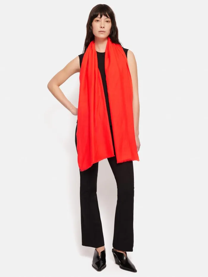 Jigsaw Wool Silk Pashmina Coral Women Knitwear and Cashmere