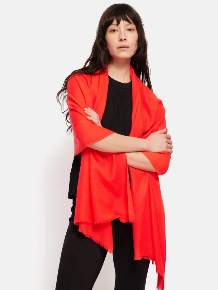 Jigsaw Wool Silk Pashmina Coral Women Knitwear and Cashmere