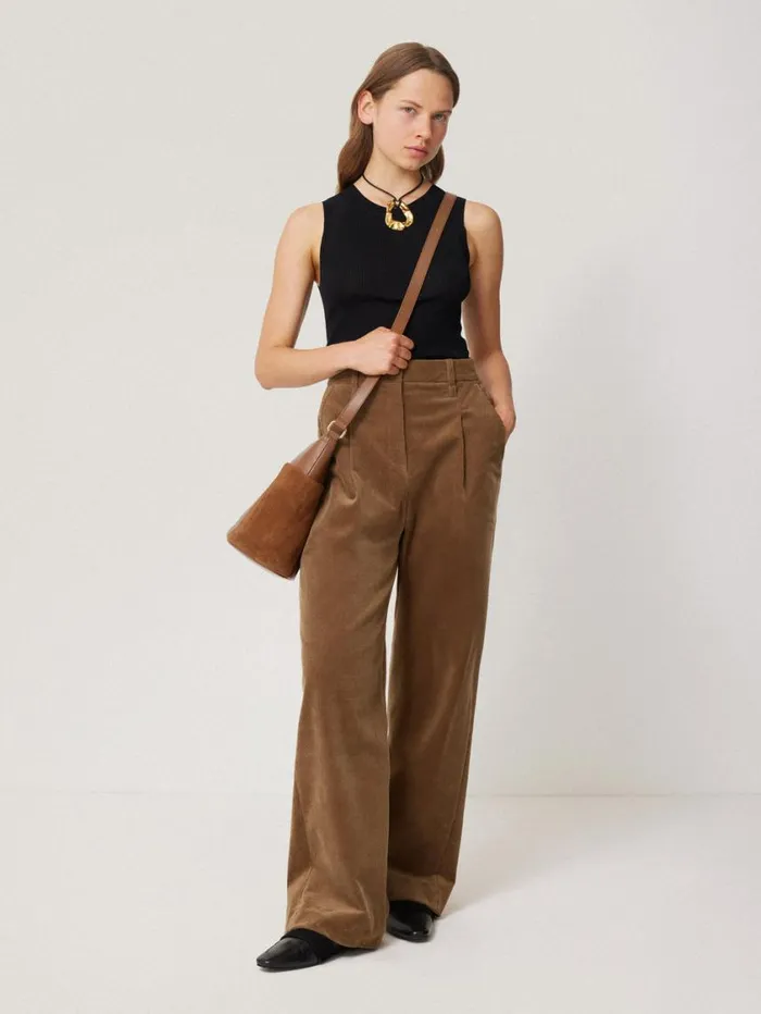 Jigsaw York Slouchy Bucket Bag Tan Women Leather
