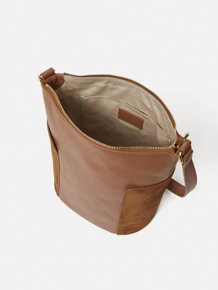 Jigsaw York Slouchy Bucket Bag Tan Women Leather
