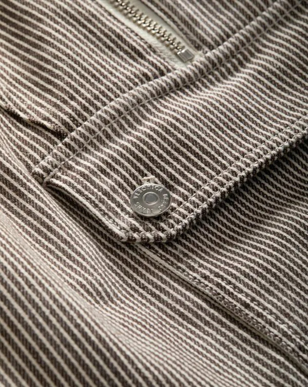 Kaeli Striped Pullover Jacket Cedar Stripe Women Veronica Beard Jackets and Outerwear