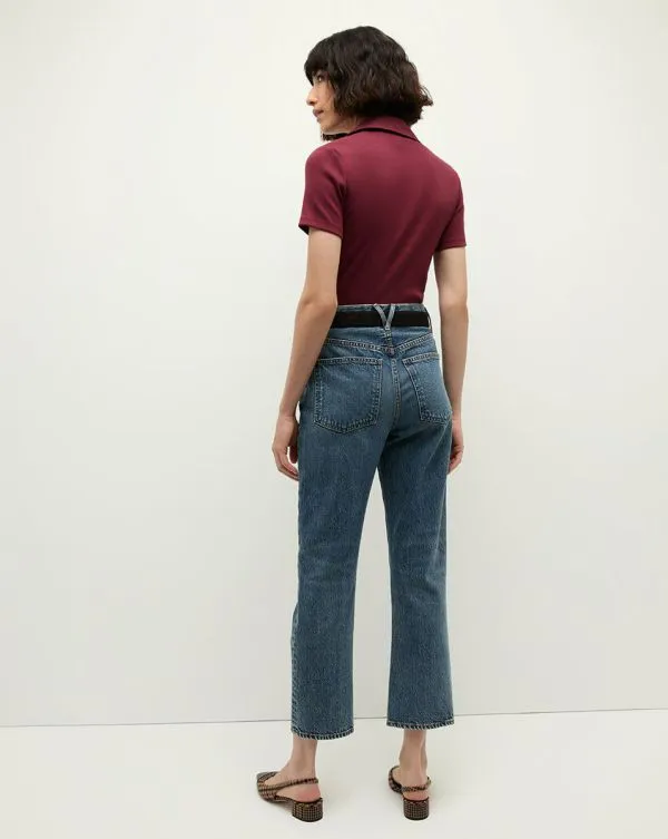 Kearney ButtonDown Tee Wine Women Veronica Beard Tops Kearney ButtonDown Tee Wine Women Veronica Beard Tops
