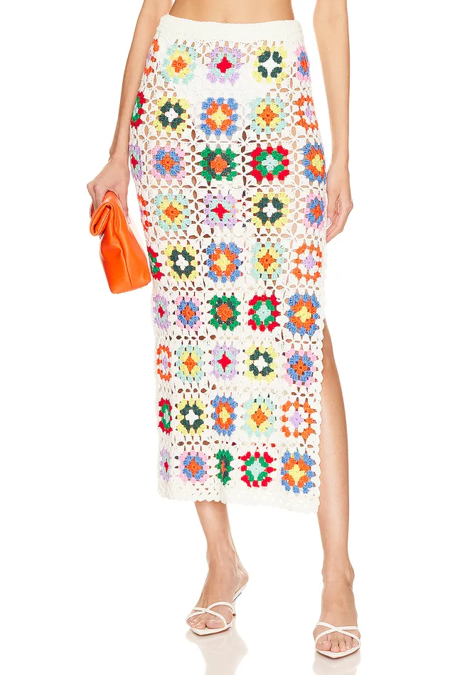 Kennedi Maxi Skirt White Multi Women Lovers and Friends Skirts