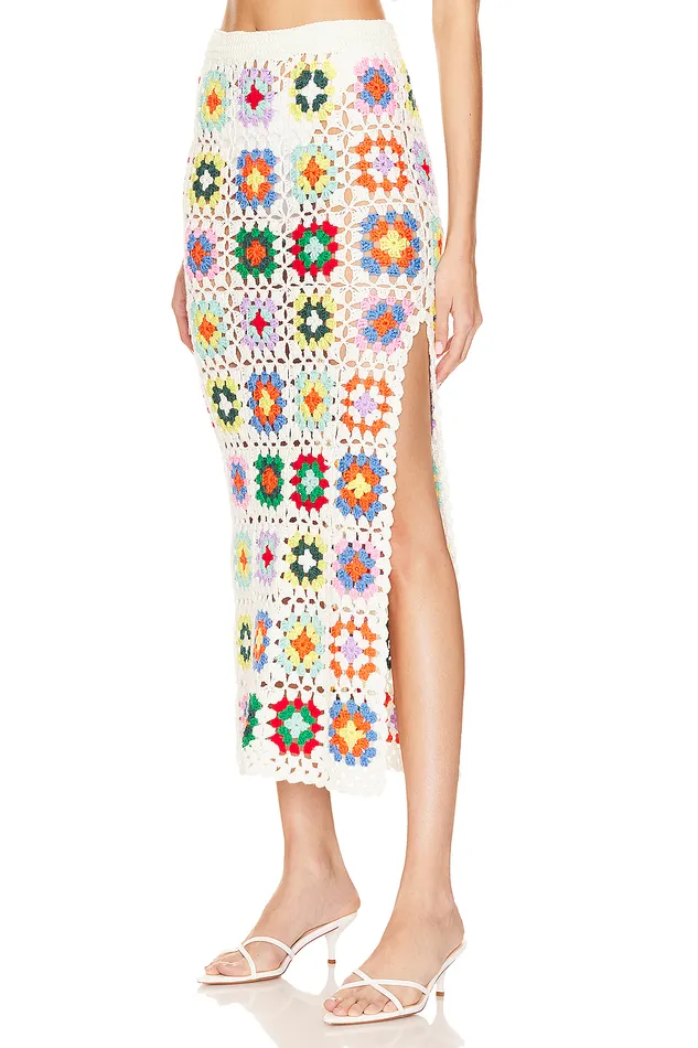 Kennedi Maxi Skirt White Multi Women Lovers and Friends Skirts