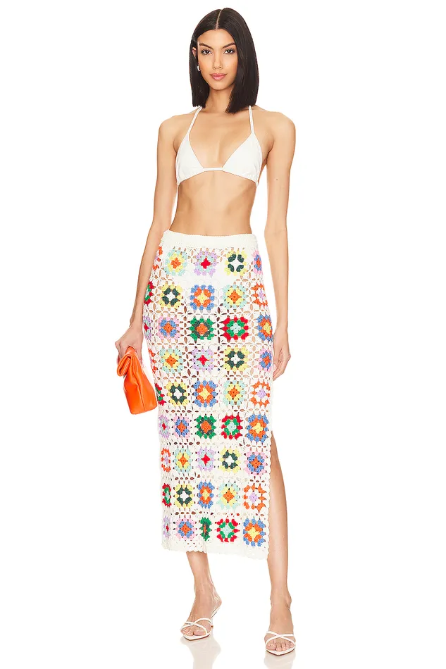 Kennedi Maxi Skirt White Multi Women Lovers and Friends Skirts