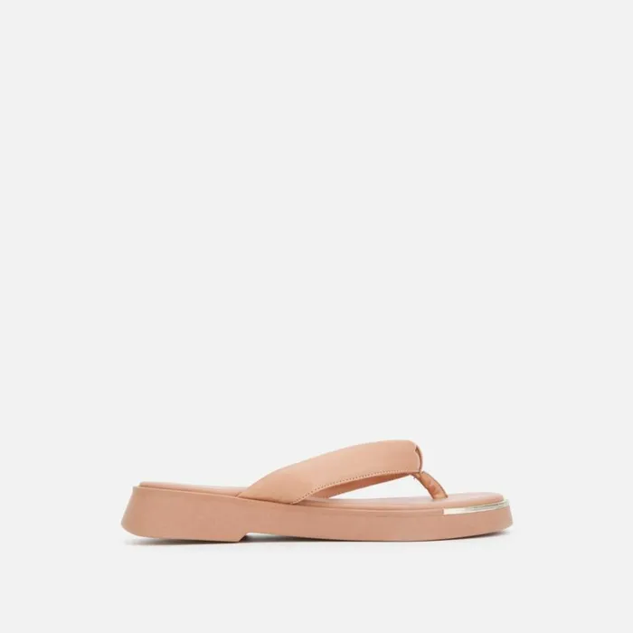 Kenneth Cole Athens Flatform Thong Sandal Peach Women Sandals