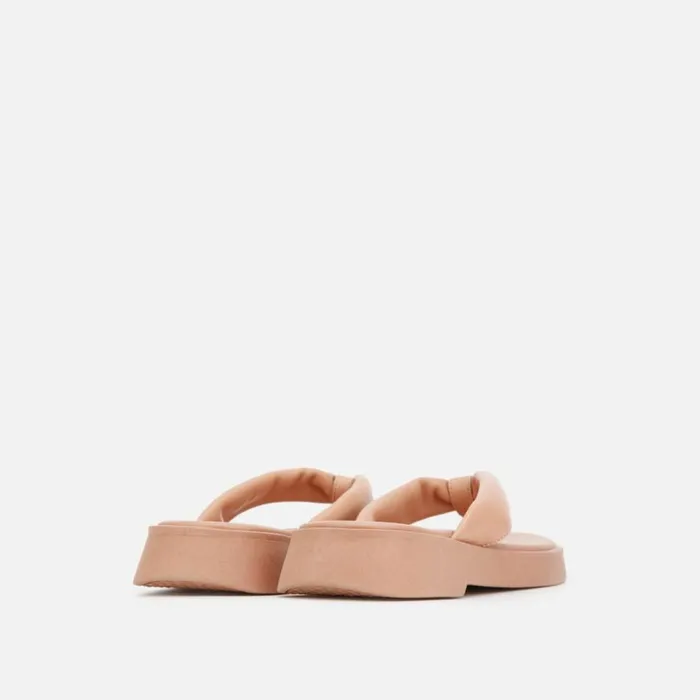 Kenneth Cole Athens Flatform Thong Sandal Peach Women Sandals