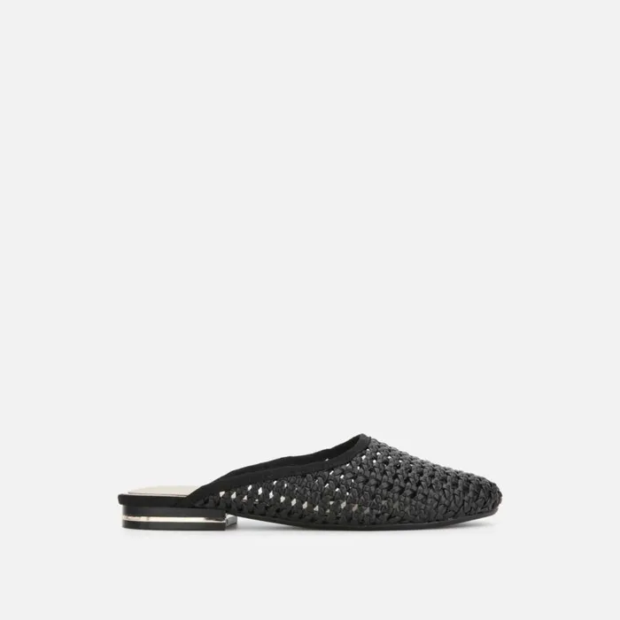 Kenneth Cole Balance Woven Mule Black Women Flats