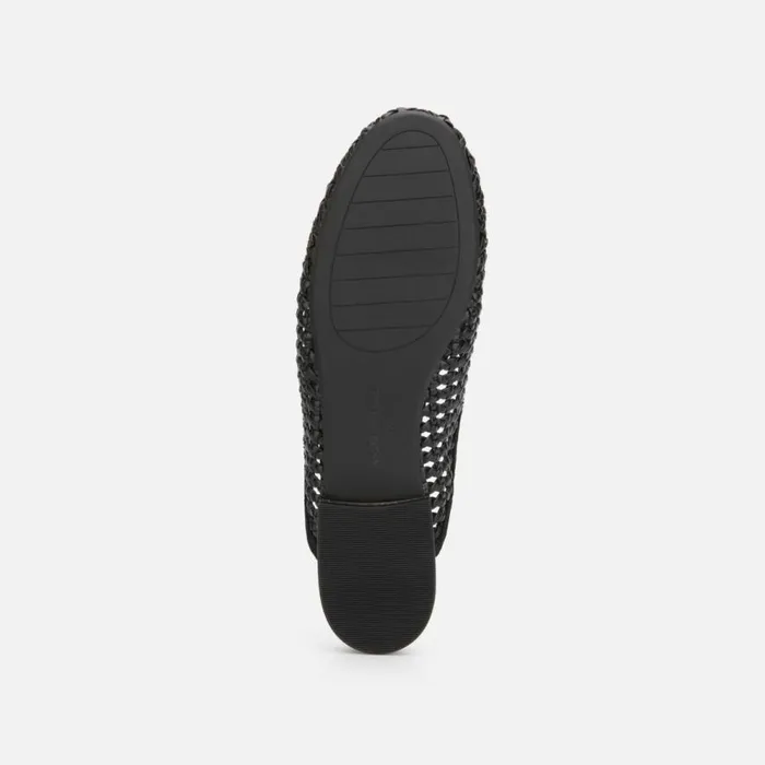 Kenneth Cole Balance Woven Mule Black Women Flats