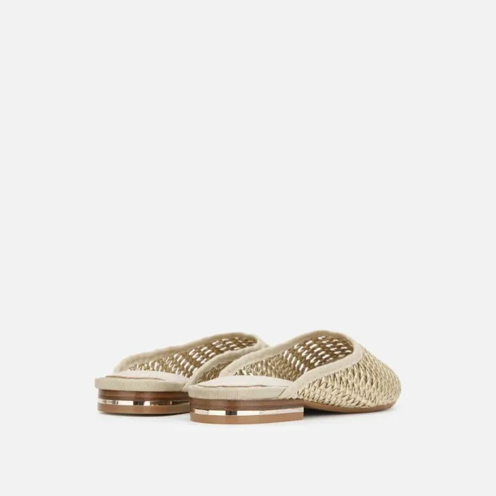 Kenneth Cole Balance Woven Mule Gold Women Flats