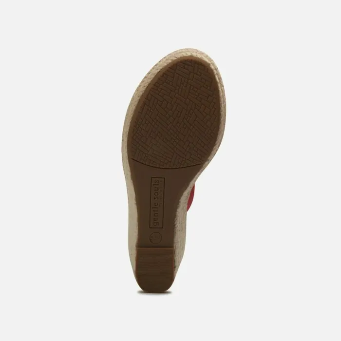 Kenneth Cole Charli Suede Espadrille Platform Sandal Coral Women Gentle Souls