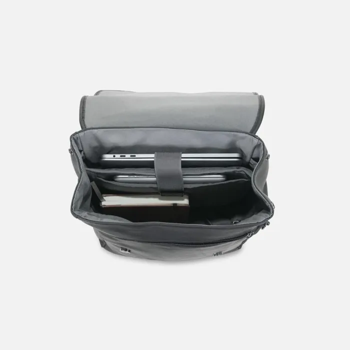 Kenneth Cole Colombian Leather Flapover Backpack Black Men Bags