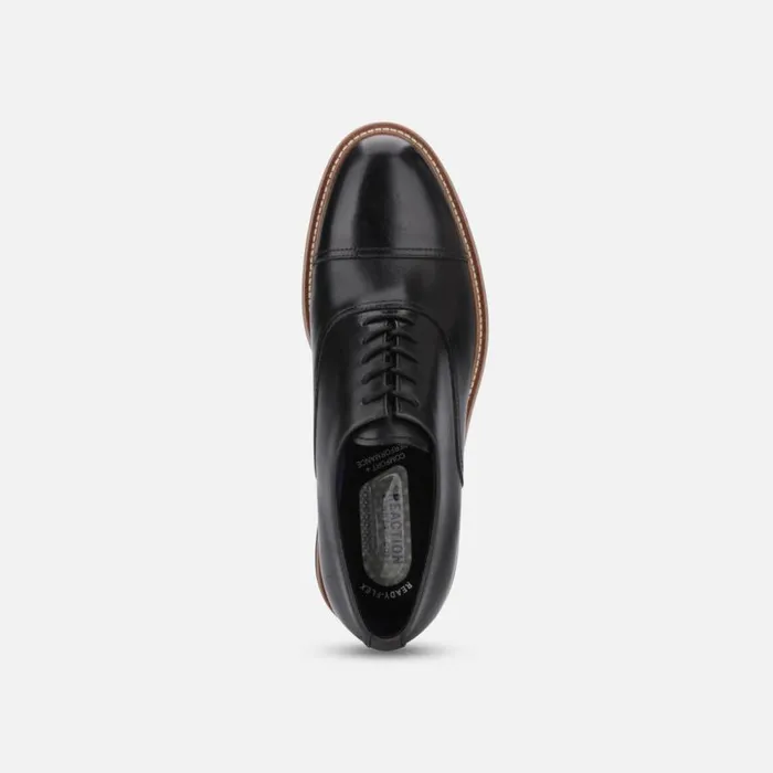 Kenneth Cole Klay Cap Toe Oxford With Flex Black Men Oxfords