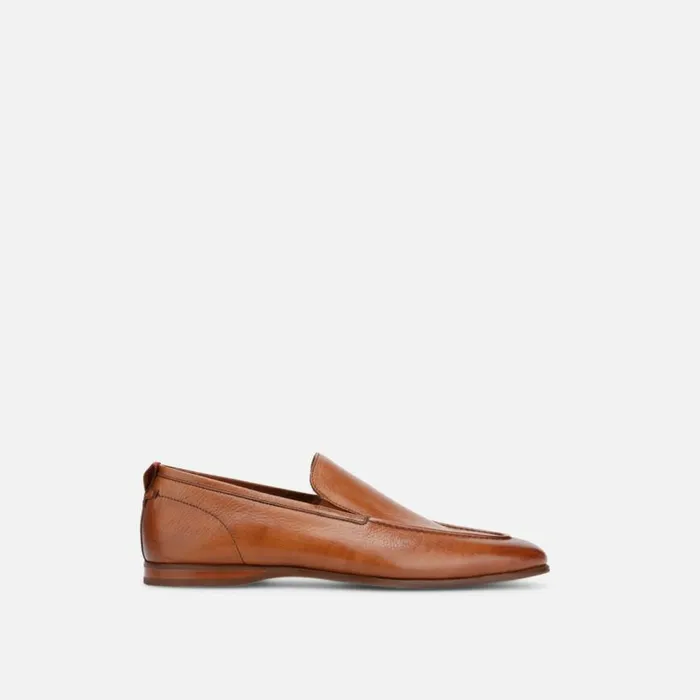 Kenneth Cole Nolan Leather Loafer With Rebound System Ip Cognac Men Loafers