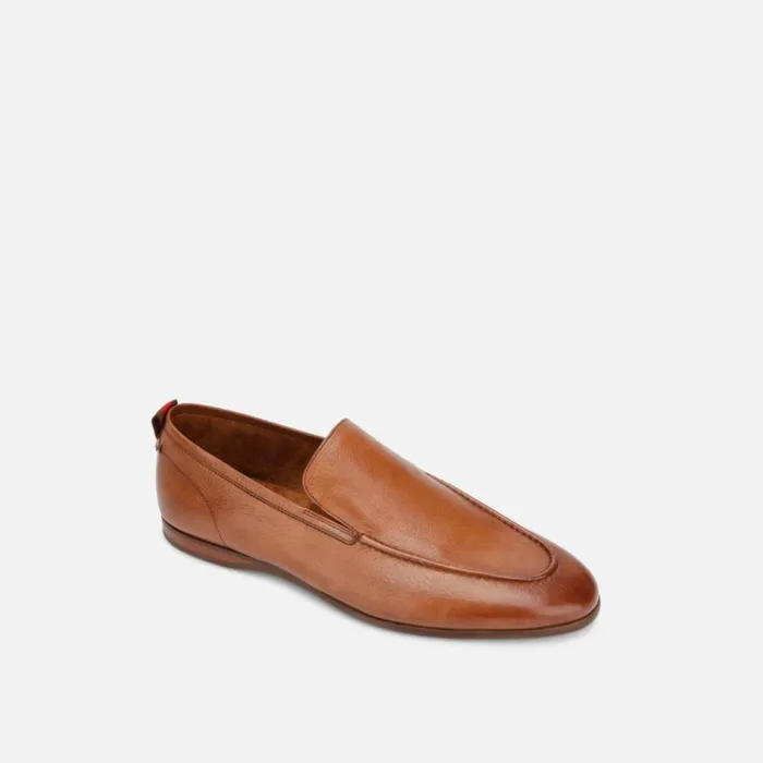Kenneth Cole Nolan Leather Loafer With Rebound System Ip Cognac Men Loafers