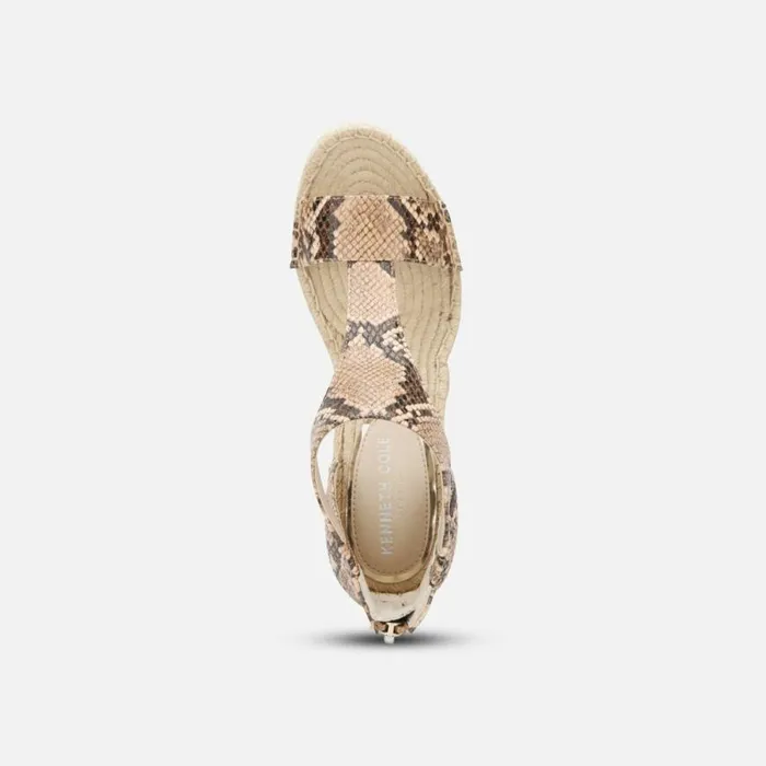 Kenneth Cole Olivia Snake TStrap Sandal Cocoa Women Sandals