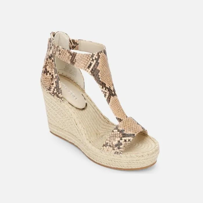 Kenneth Cole Olivia Snake TStrap Sandal Cocoa Women Sandals