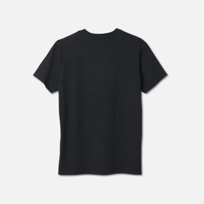 Kenneth Cole Organic Cotton Blend Crew Neck Tee In Heathered Black Charcoal Men TShirts Polos