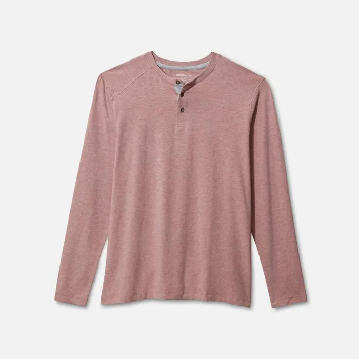 Kenneth Cole Organic Cotton Blend Long Sleeved Henley Tee Brown Men TShirts Polos Kenneth Cole Organic Cotton Blend Long Sleeved Henley Tee Brown Men TShirts Polos