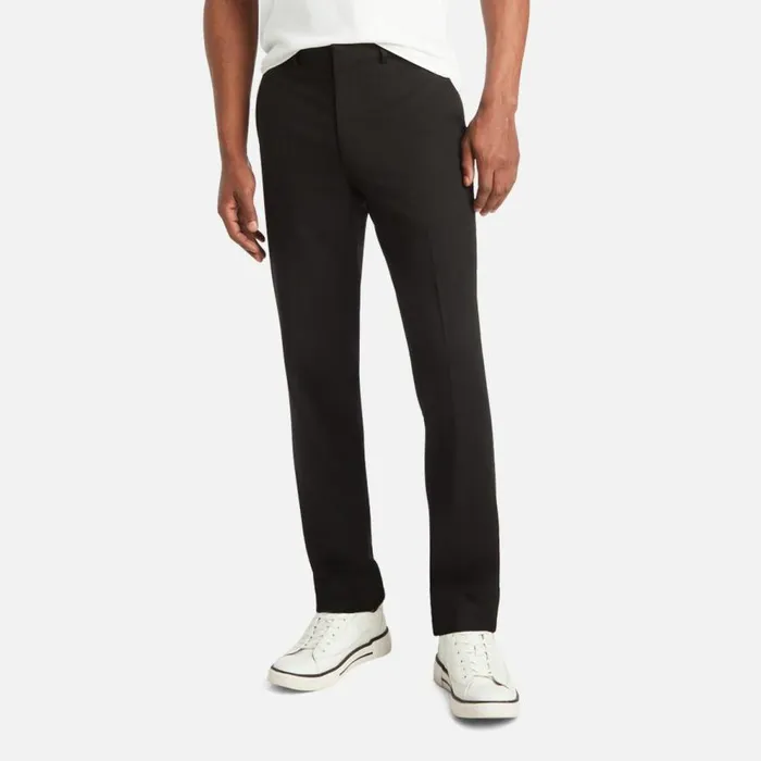 Kenneth Cole ReadyFlex ModernFit Straight Leg Suit Pant Black Men Bottoms