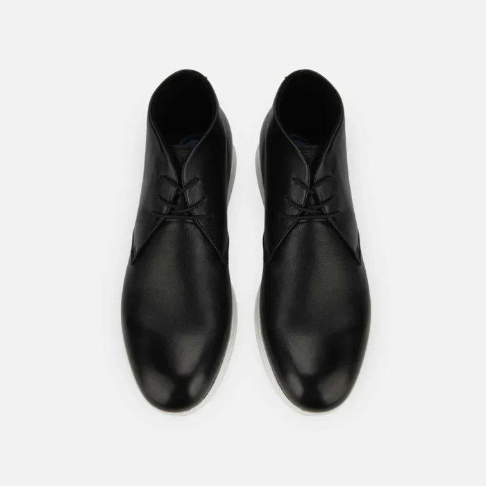 Kenneth Cole Rocketpod Leather Chukka Sneaker With The Rebound System Ip Black Men Boots