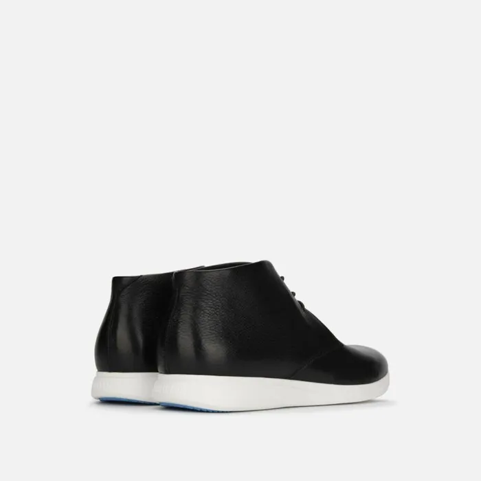Kenneth Cole Rocketpod Leather Chukka Sneaker With The Rebound System Ip Black Men Boots