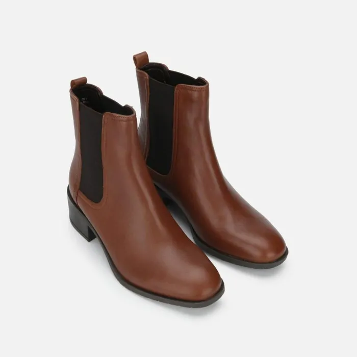 Kenneth Cole Salt Heeled Chelsea Boot Tan Women Boots Booties