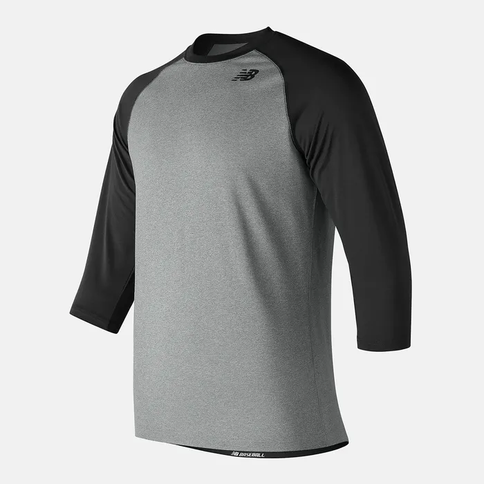 Kids New Balance Youth 3 Quarter Raglan TEAM BLACK Tops