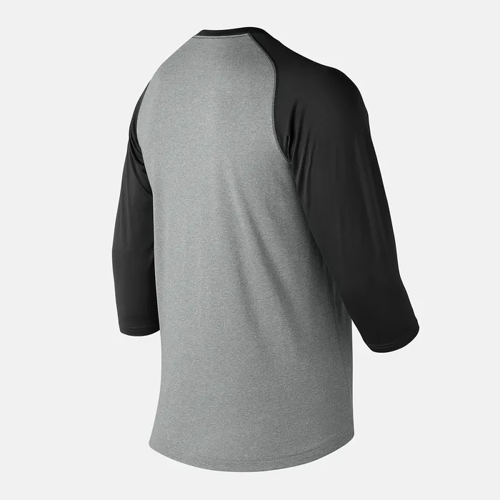 Kids New Balance Youth 3 Quarter Raglan TEAM BLACK Tops