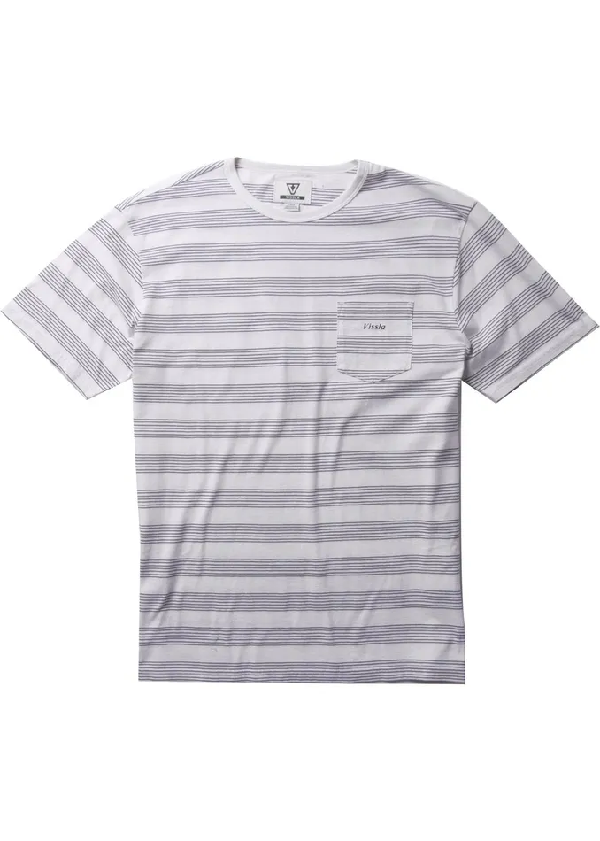 Knit Tees Vissla Men Low Line Ss Pkt Tee Vintage White