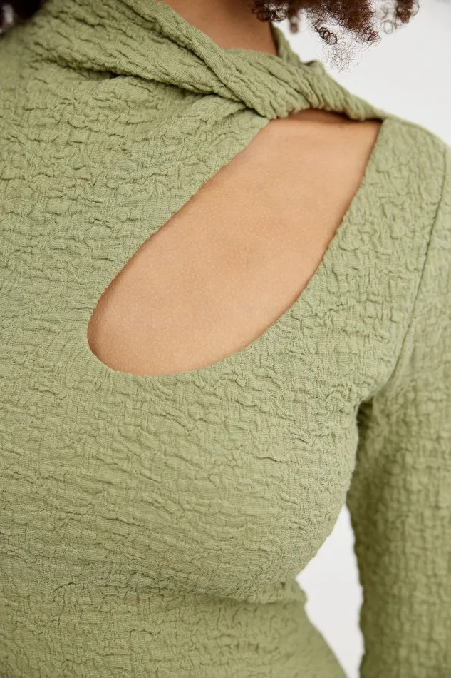 Knits and Jersey Significant Other Women BRIELLE LONG SLEEVE MIDI DRESS