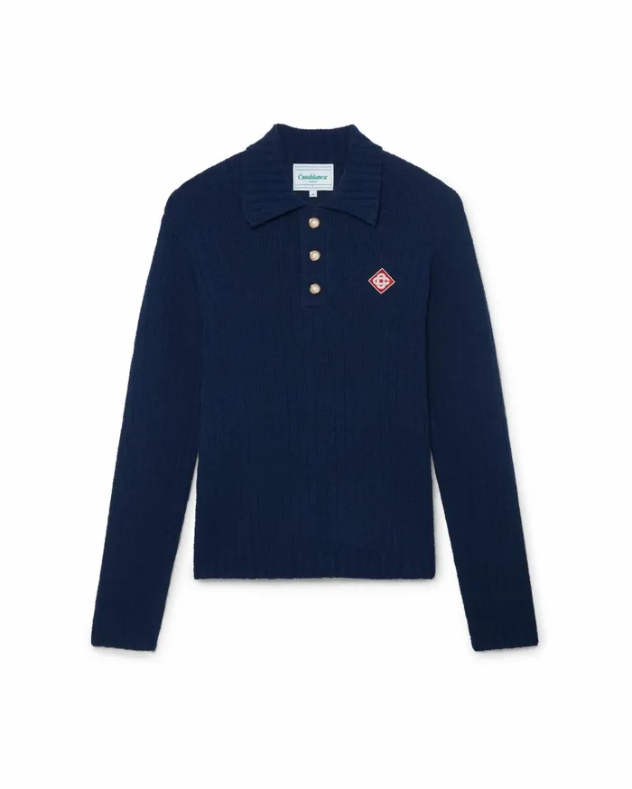 Knitwear Men Casablanca Paris Boucle Polo Shirt