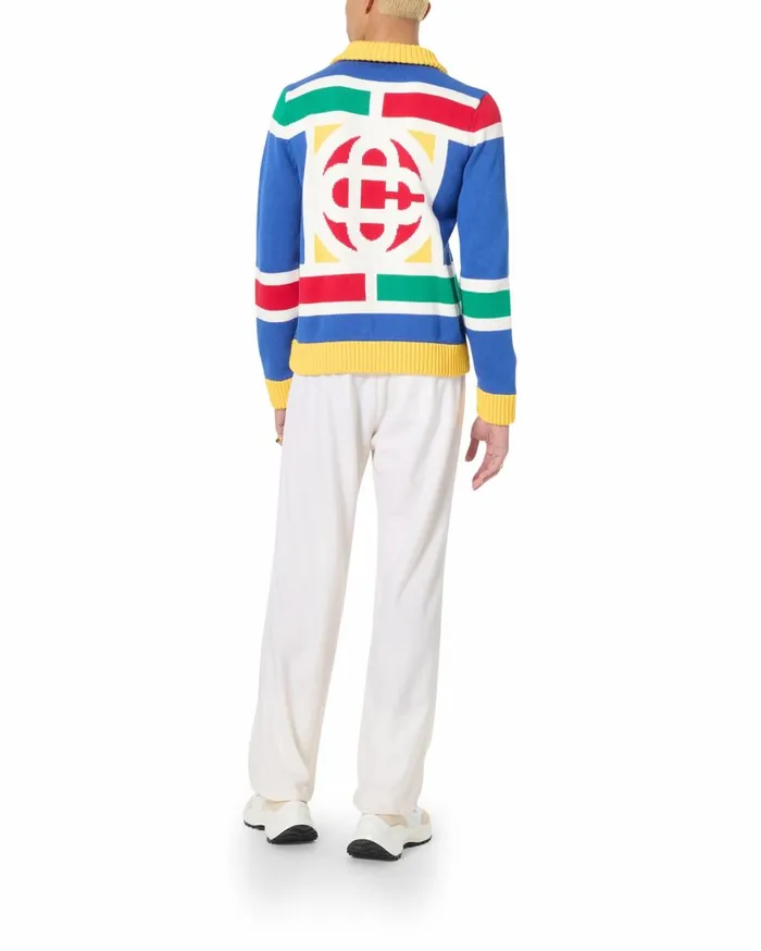 Knitwear Men Casablanca Paris Casa Court Knit Jacket Knitwear Men Casablanca Paris Casa Court Knit Jacket