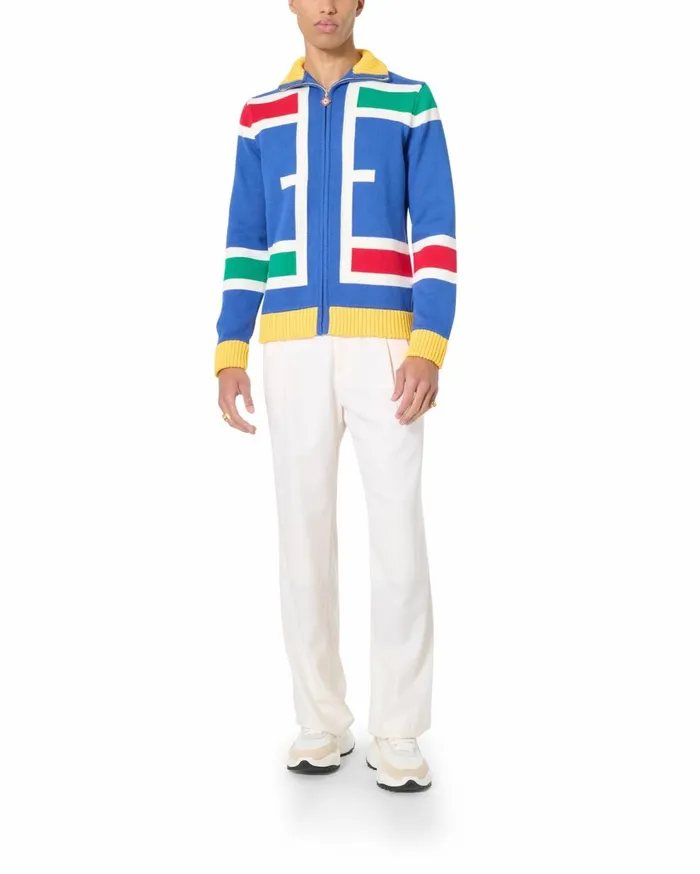 Knitwear Men Casablanca Paris Casa Court Knit Jacket Knitwear Men Casablanca Paris Casa Court Knit Jacket
