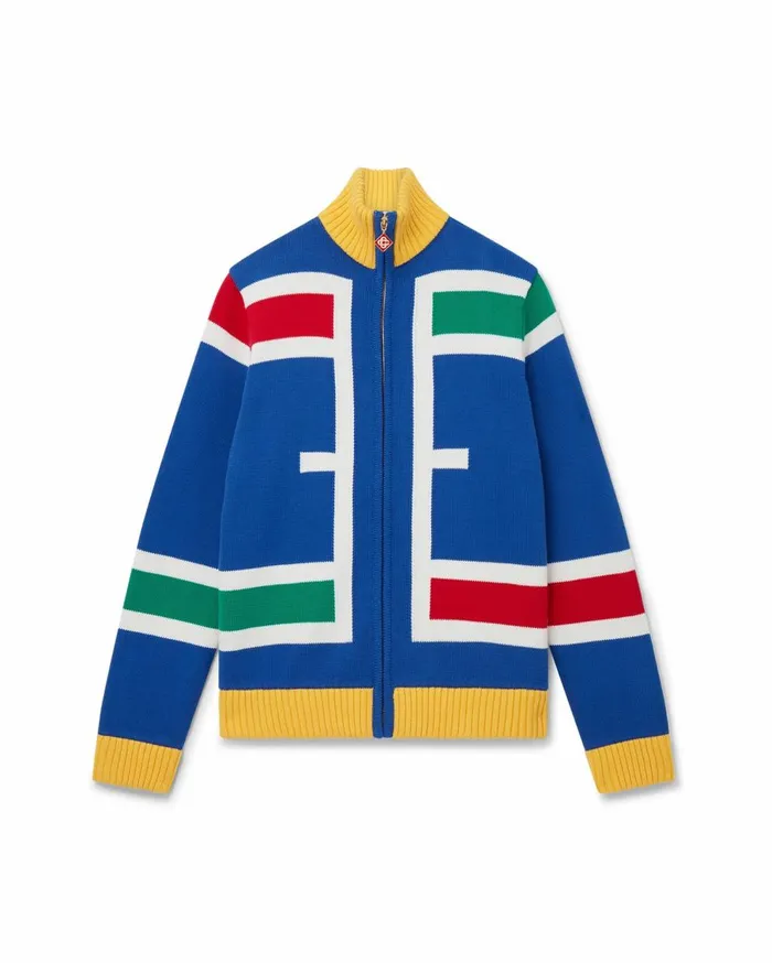 Knitwear Men Casablanca Paris Casa Court Knit Jacket Knitwear Men Casablanca Paris Casa Court Knit Jacket