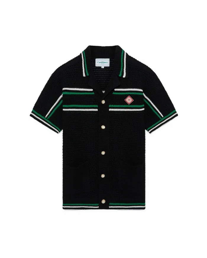 Knitwear Men Casablanca Paris Crochet Tennis Shirt