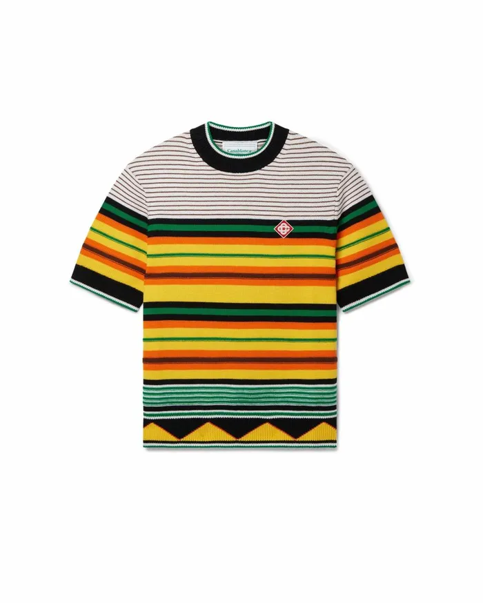 Knitwear Men Casablanca Paris Knit Striped TShirt