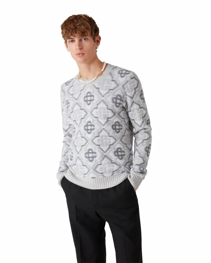 Knitwear Men Casablanca Paris Monogram Knit Jumper
